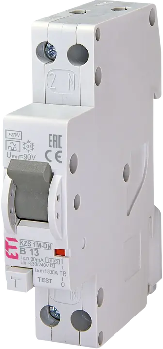 Image of *KZS-1M-DN 1p+N A B13/0.03 6kA