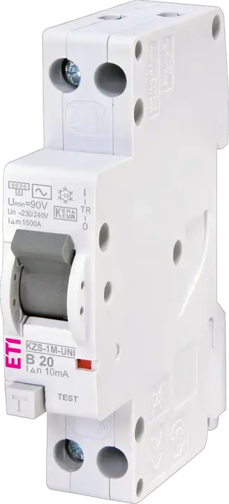 Image of KZS-1M-UNI 1p+N AC B20/0.01