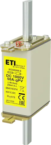 Image of NH1C gPV 50A/1000V DC